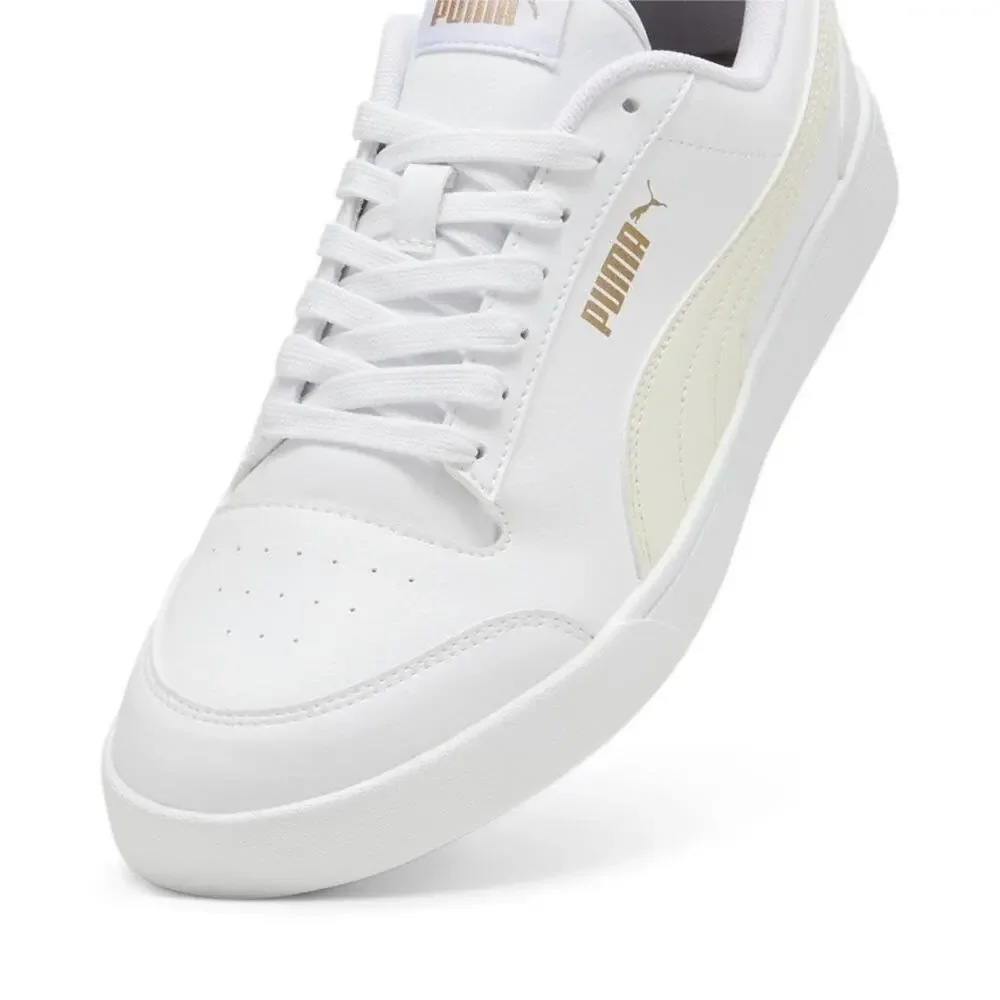 PUMA MEN'S SHUFFLE SNEAKER WHITE-FROSTED IVORY GOLD, 7.5
